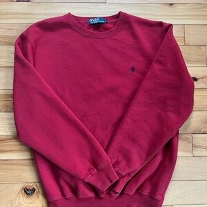 Ralph Lauren Men's Burgundy Crewneck Sweater